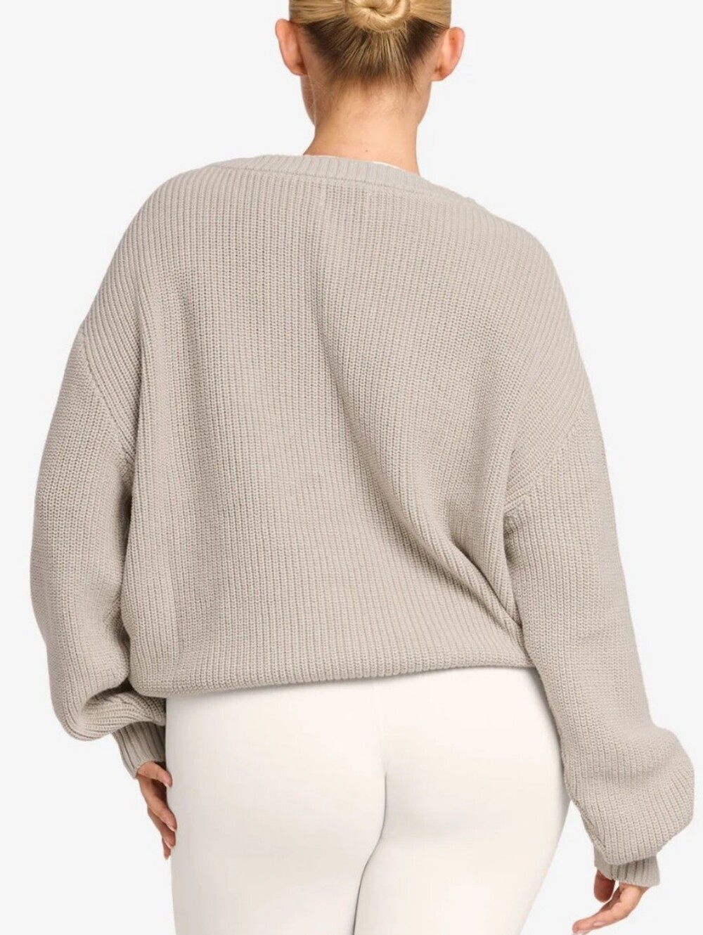Crop Shop Boutique Off-Shoulder Knit Sweater - Oak, size Medium - Picture 3 of 7